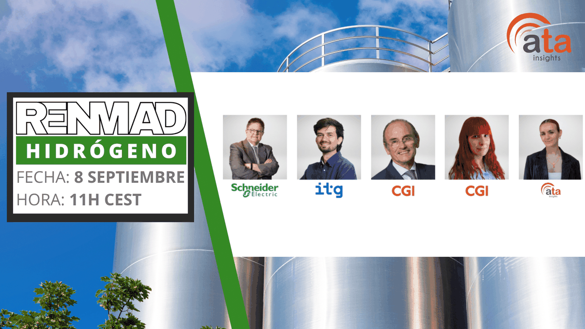 From our webinar — AI applied to optimising hydrogen production and operation. Speakers: Carlos Navares, Virginia Jiménez, Manuel Járrega, Samuel Ormaechea. Watch on demand.